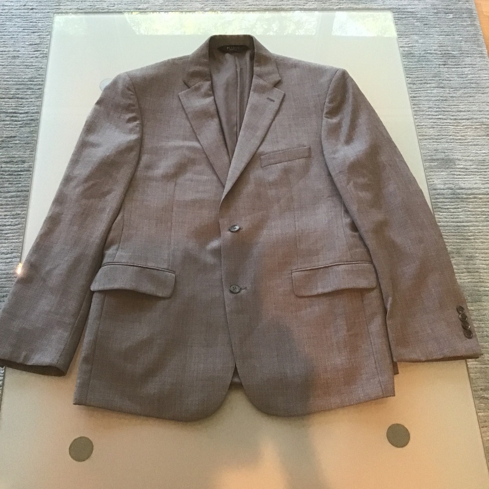 Jos. A. Bank Traveler 100% Wool Suit Light Gray 2 Button Blazer Pants 43R 43x37
